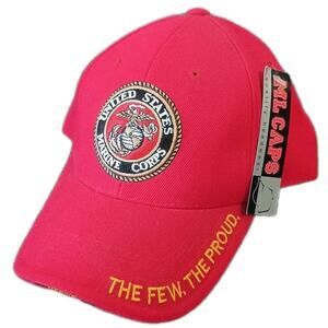 NEW USMC Marines Marine Corps United States Red Semper Fi Embroidered Cap Hat